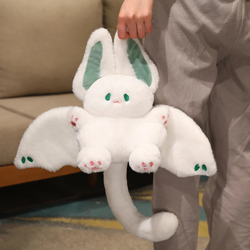 Fluffy White Winged Rabbit Plush Neck Pillow - Image 5