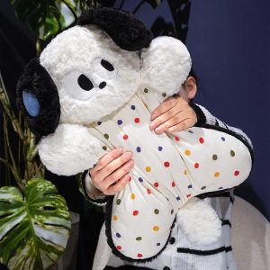 Cute Dog Plush Toy with Polka Dot Body