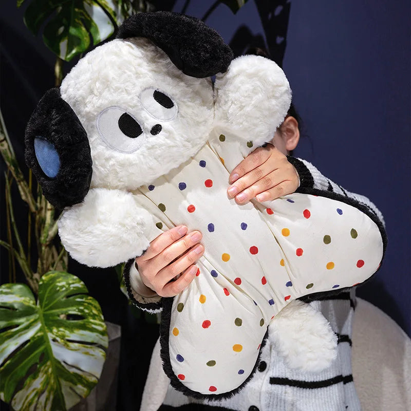 Cute Dog Plush Toy with Polka Dot Body