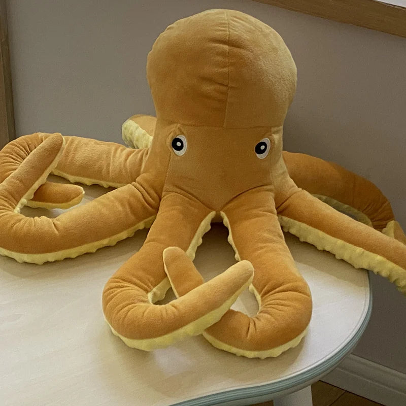 Big-Eyed Ochre Yellow Octopus Plush Toy - Image 5