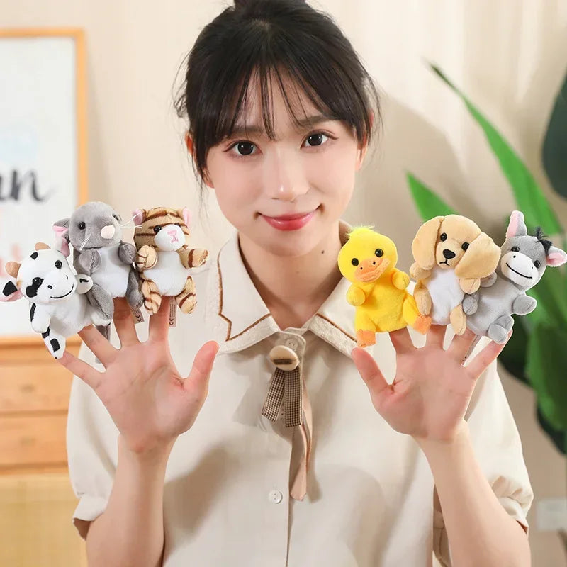 6-Piece Plush Wild Animal Finger Puppet Set - Image 27