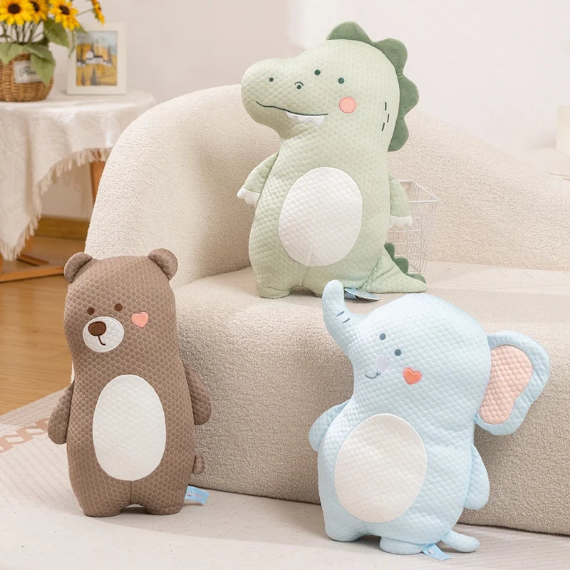 Cute Quilted Plush Bear & Dinosaur Toy - Image 2