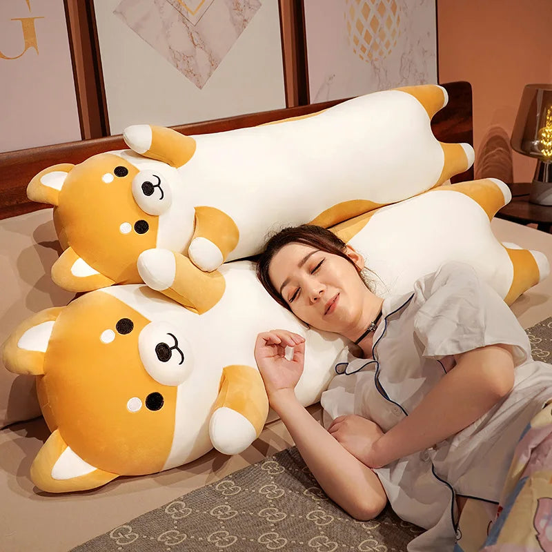 Cute Orange Shiba Inu Plush Body Pillow - Image 6