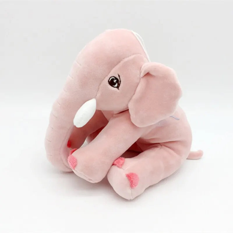 Soft Plush Elephant Toy in Pink or Gray - Image 8