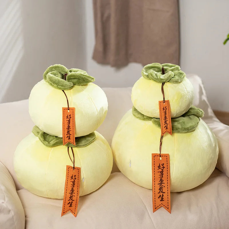 Soft Persimmon Fruit Plush Cushion - Image 3