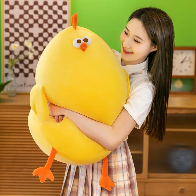 Cute Round Yellow Chick Plush Toy - Image 2