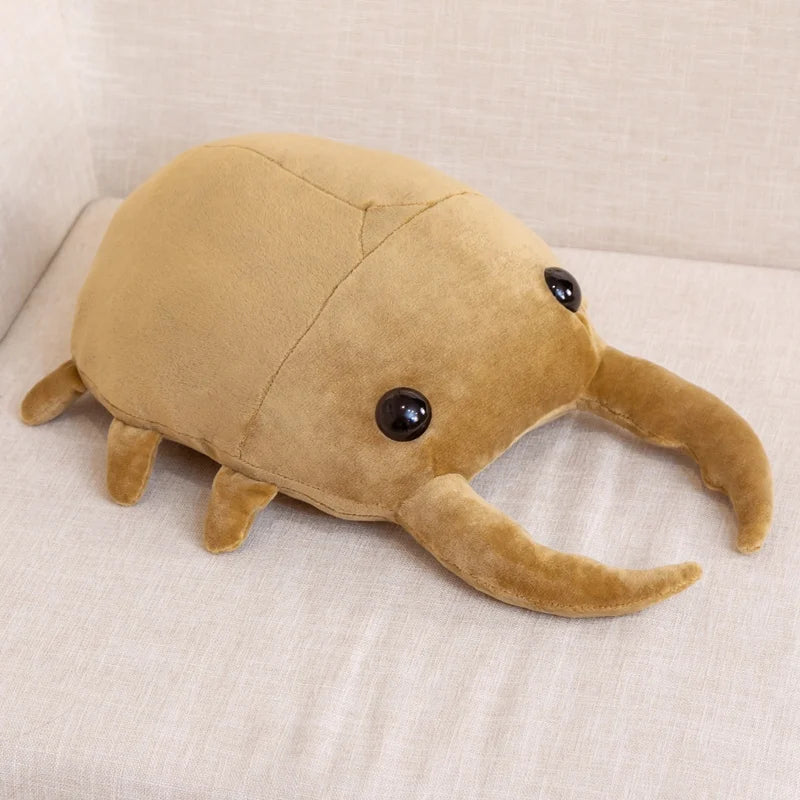 Soft Rhinoceros Beetle Plush Toy, Brown or Tan - Image 5