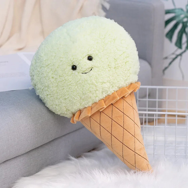 Cute Colorful Plush Ice Cream Keychain with Smile - Image 17