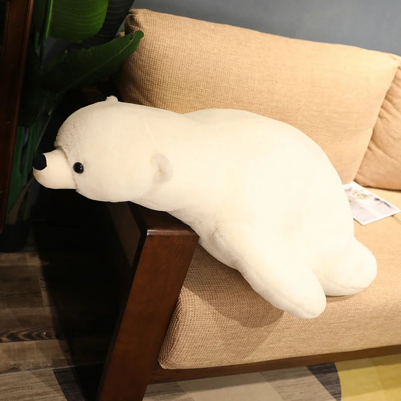 Giant Soft White Polar Bear Body Pillow Plush - Image 3