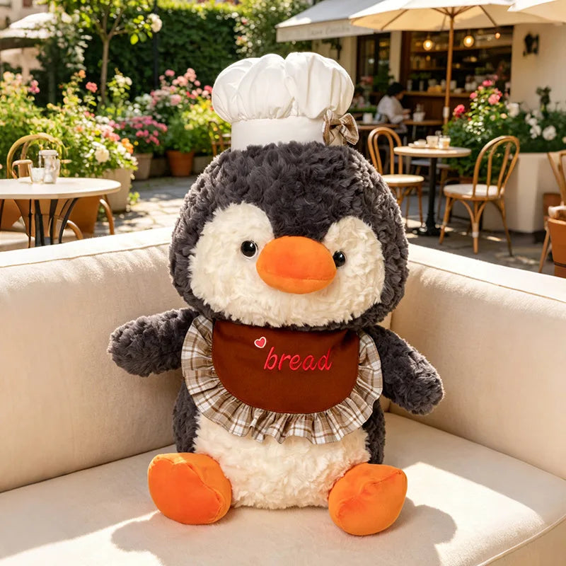 Cute Baker Penguin Plush Toy with Chef Hat - Image 7