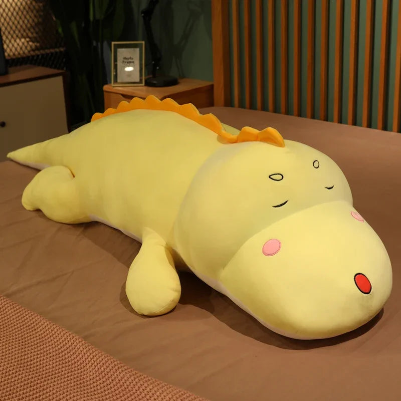 Giant Cute Mint Green Dinosaur Plush Pillow - Image 9