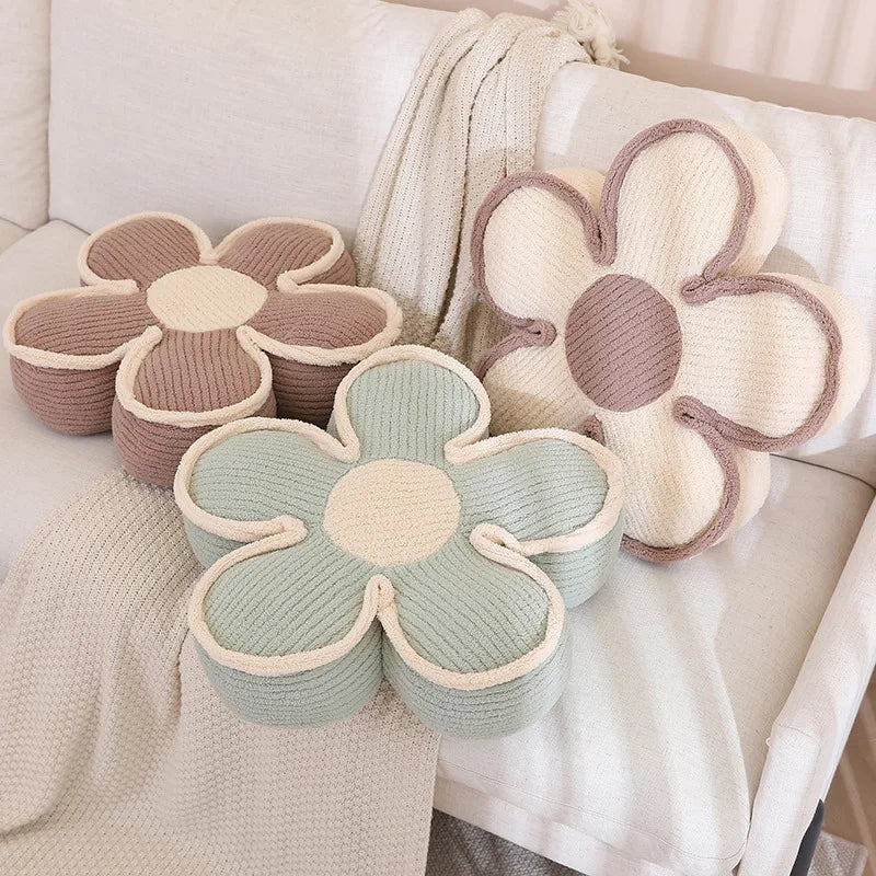 Cozy Knitted Flower Floor Cushion - Image 5