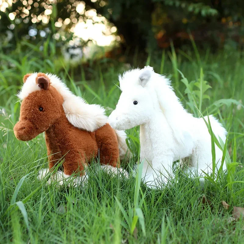 Cute Fluffy Pony Plush with Feathered Legs - Image 5