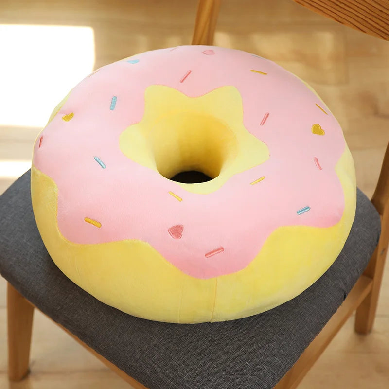 Cute Donut Plush Pillow with Colorful Sprinkles - Image 4