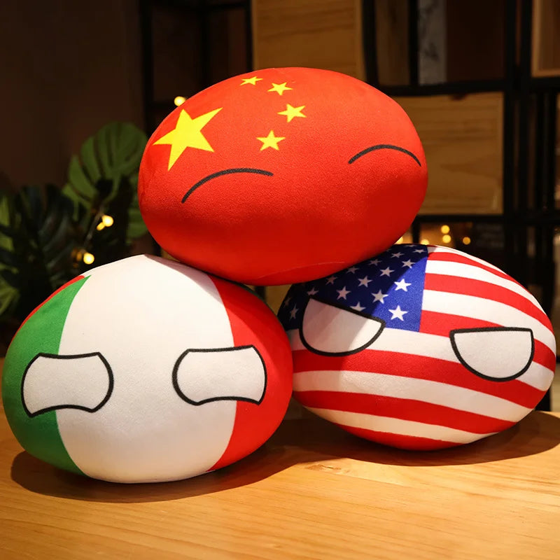 Soft Round Countryball Flag Plush Toy - Image 3