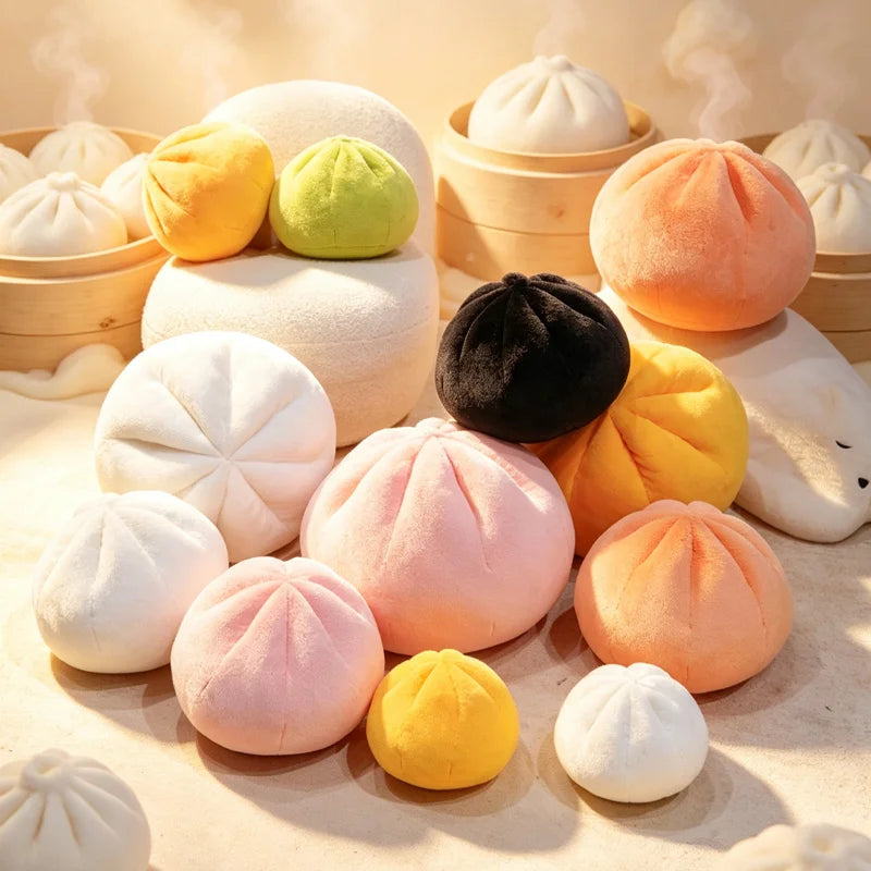 Soft Plush Steamed Bun Throw Pillow - Image 5