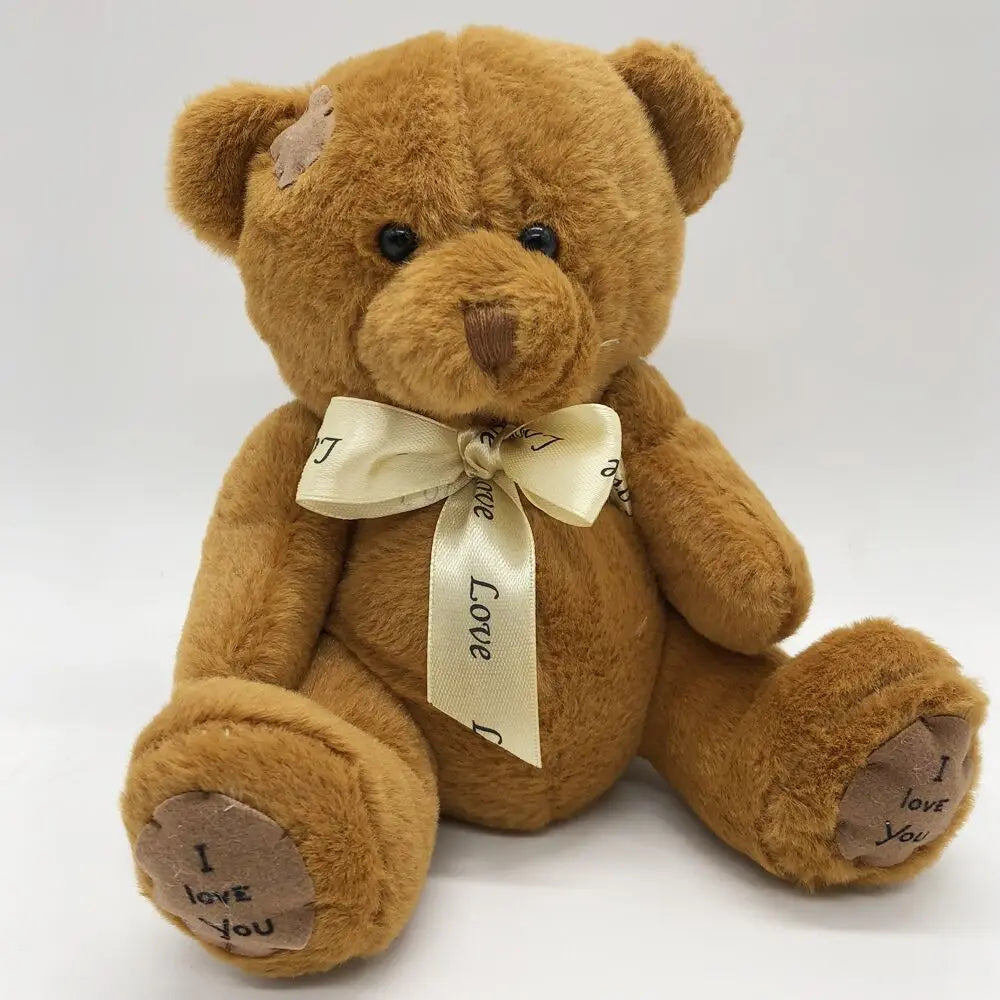 Pair of Plush Teddy Bears with 'I Love You' Feet - Image 3