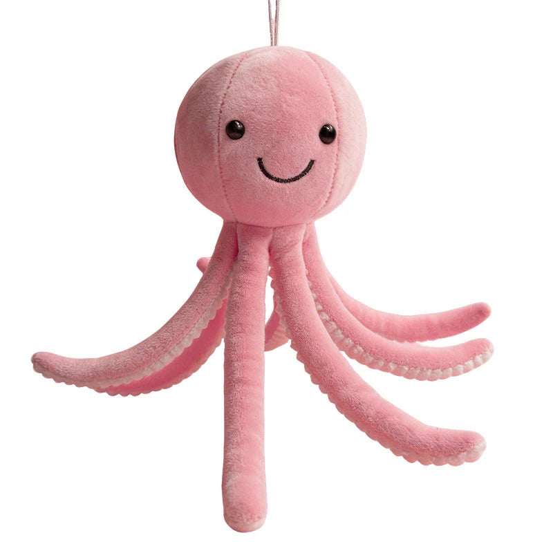 Soft Smiling Octopus Plush with Glitter Stars - Image 7