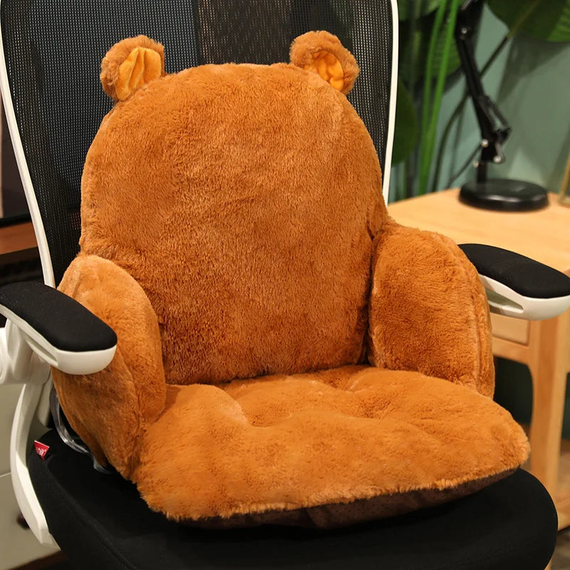 Plush Spotted Cow Back and Seat Cushion - Image 9