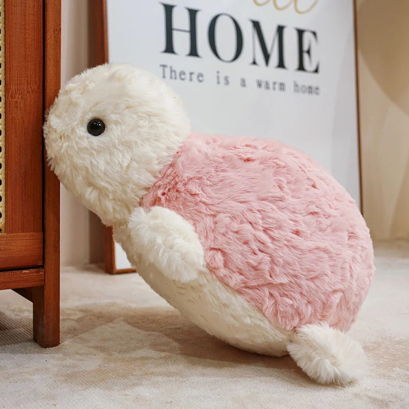 Cuddly Plush Turtle with Pink or Green Shell - Image 7