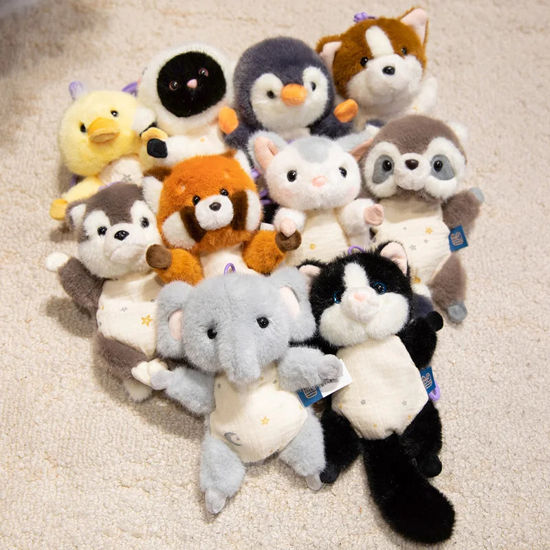 Cute Baby Animal Plush Keychain with Star Outfit - Image 4