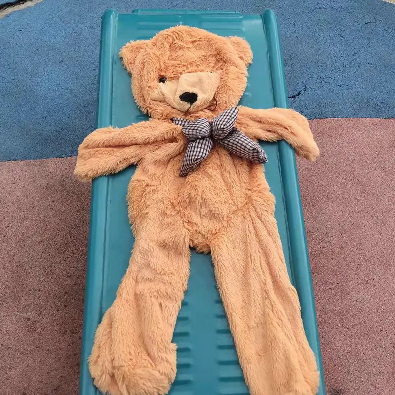 Giant Soft Plush Teddy Bear with Checkered Bow Tie - Image 9
