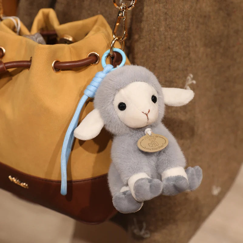 Fluffy White Plush Sheep with Pink Feet - Image 5