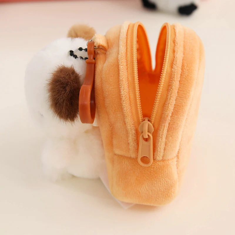 Orange Cat Plush Mini Backpack Keychain - Image 3