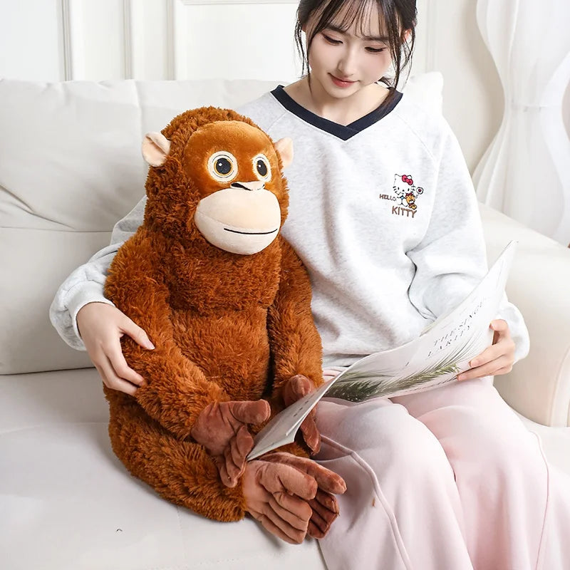 Soft Red-Brown Hugging Orangutan Plush - Image 6