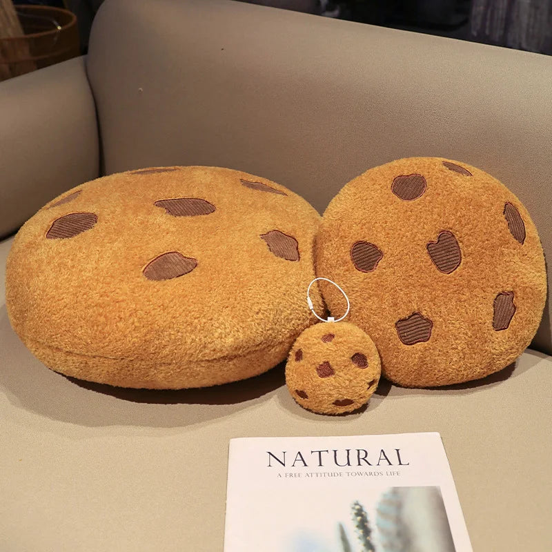 Soft Chocolate Chip Cookie Plush Pillow - Image 5