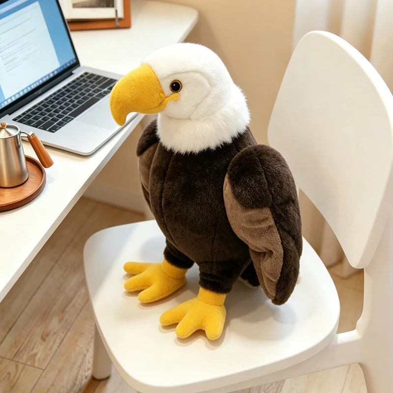 Plush Bald Eagle with White Head and Yellow Beak - Image 5