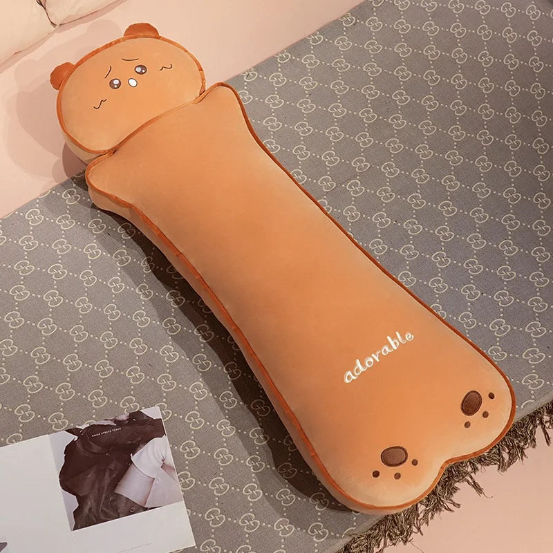 Cute Animal Face Caramel Plush Body Pillow - Image 6