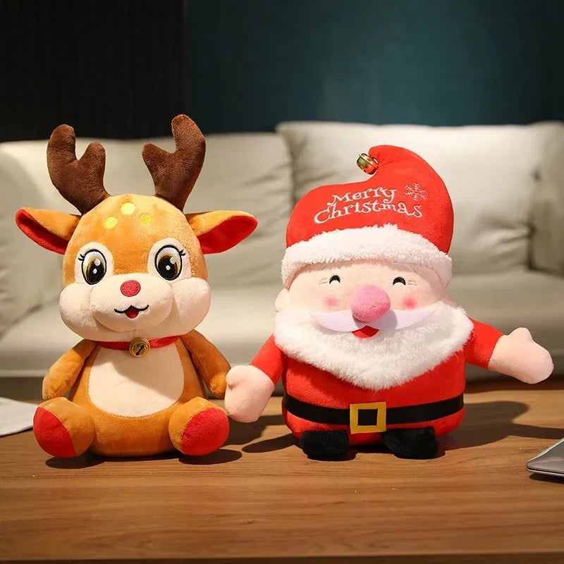 Multi-Size Christmas Santa & Reindeer Plush Set - Image 2