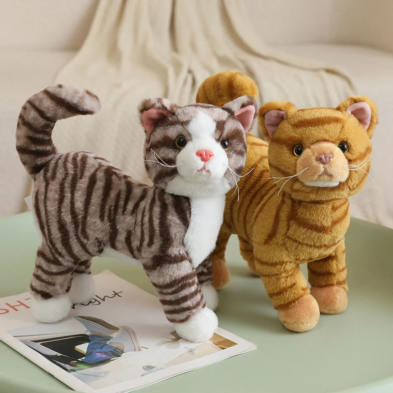 Realistic Black and White Tuxedo Cat Plush - Image 2