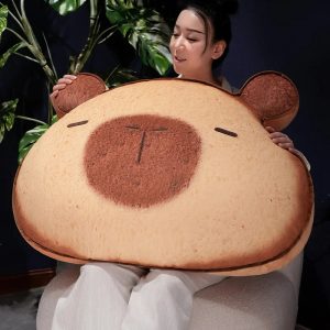 Oversized Kawaii Toast Bear Plush Pillow