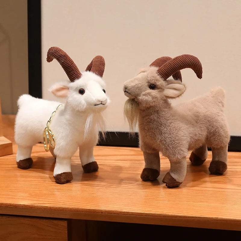 Cute Mountain Goat Plush Toy with Corduroy Horns - Image 6
