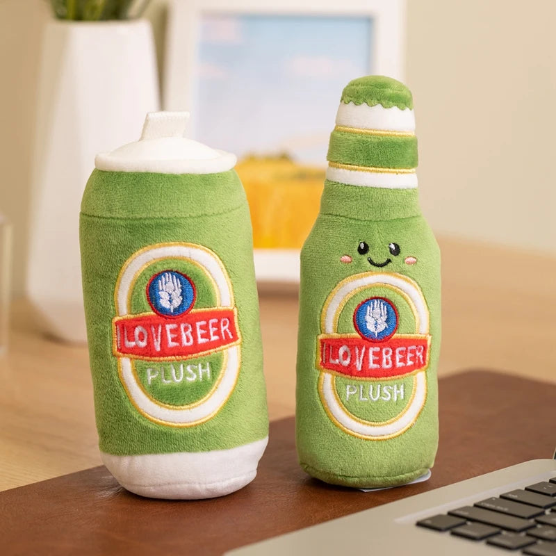 Cute Beer Bottle and Mug Plush Toy Set - Image 3