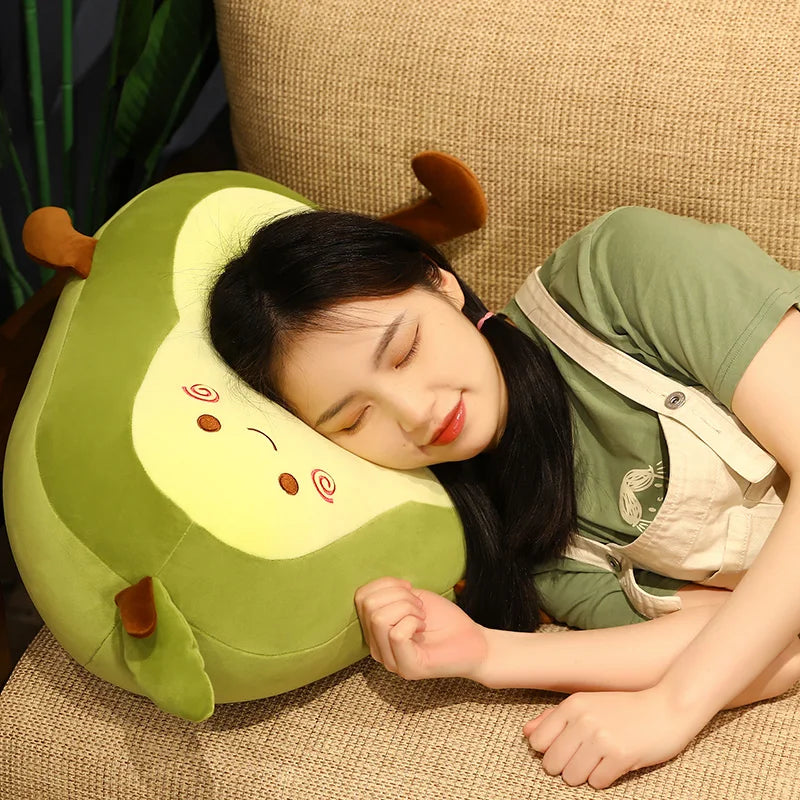 Cute Giant Avocado Plush Toy with Face - Image 4