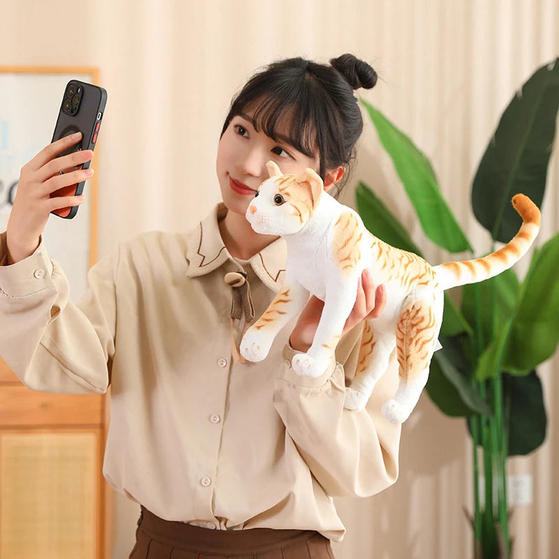 Realistic Tabby Cat Plush Toy - Image 4