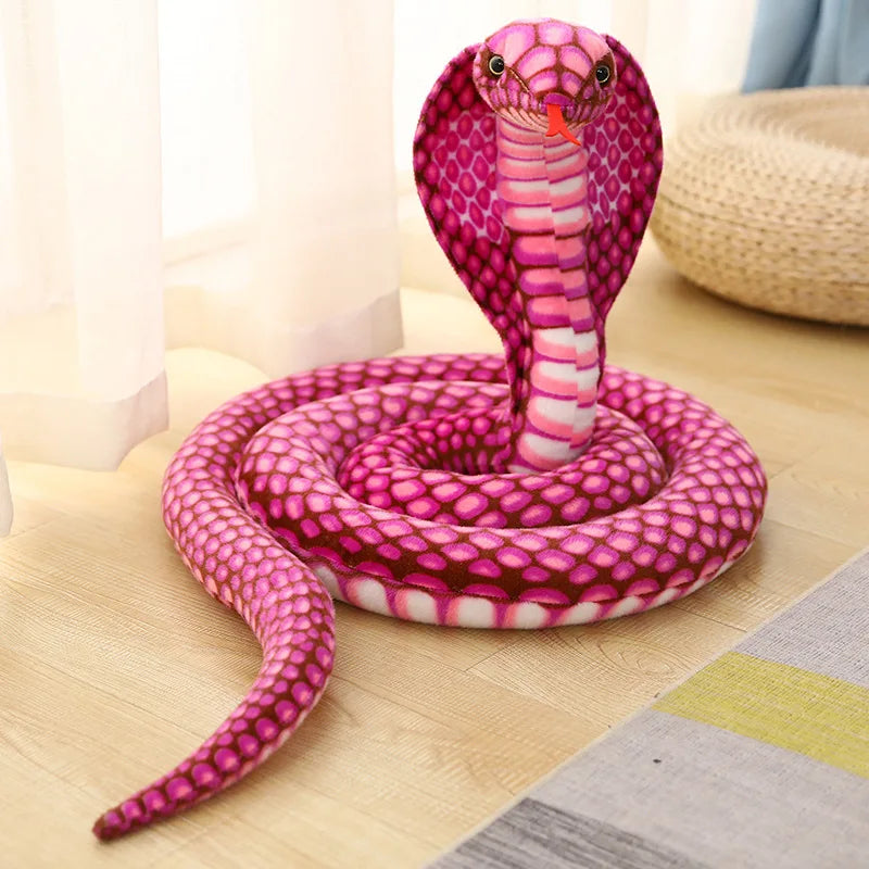 Cute White Snake Plush Pillow with Yellow Zigzags - Image 8