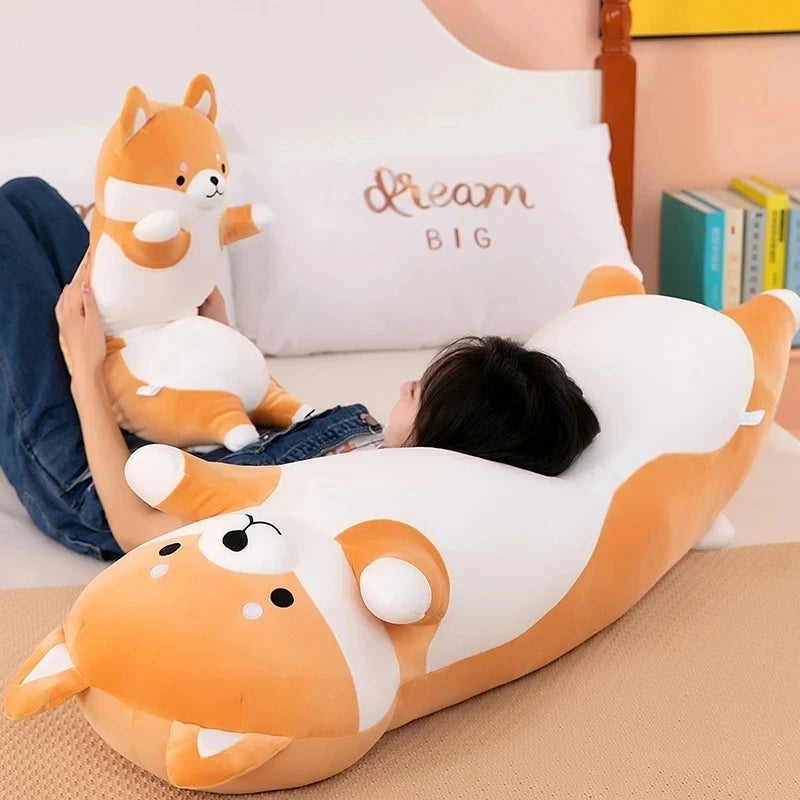 Cute Shiba Inu Plush Long Body Pillow - Image 4