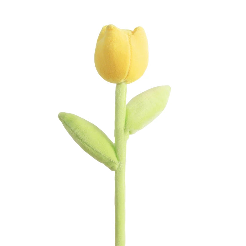 Mixed Pastel Plush Daisy and Tulip Bouquet - Image 15