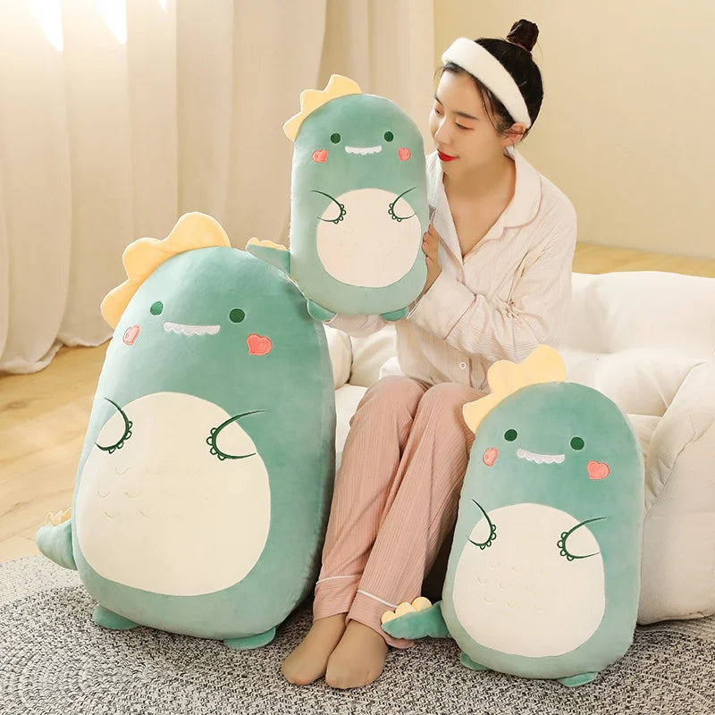 Chubby Dinosaur Plush Pillow in Mint Green - Image 4