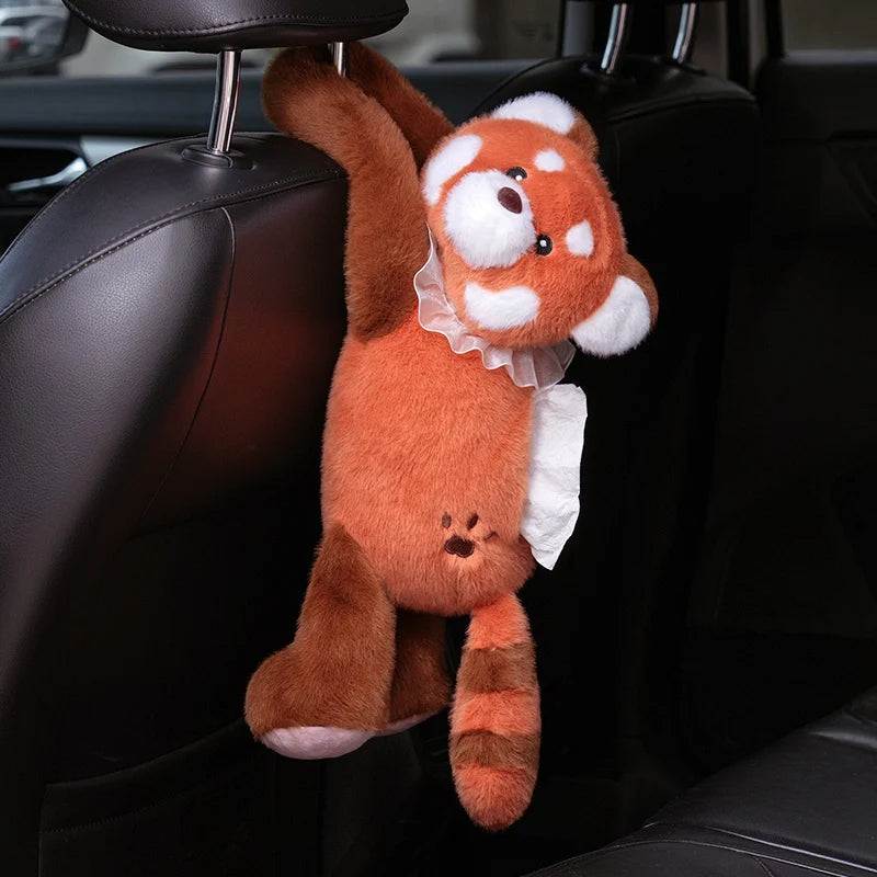 Cute Panda Plush Hanging Car Tissue Holder - Image 11