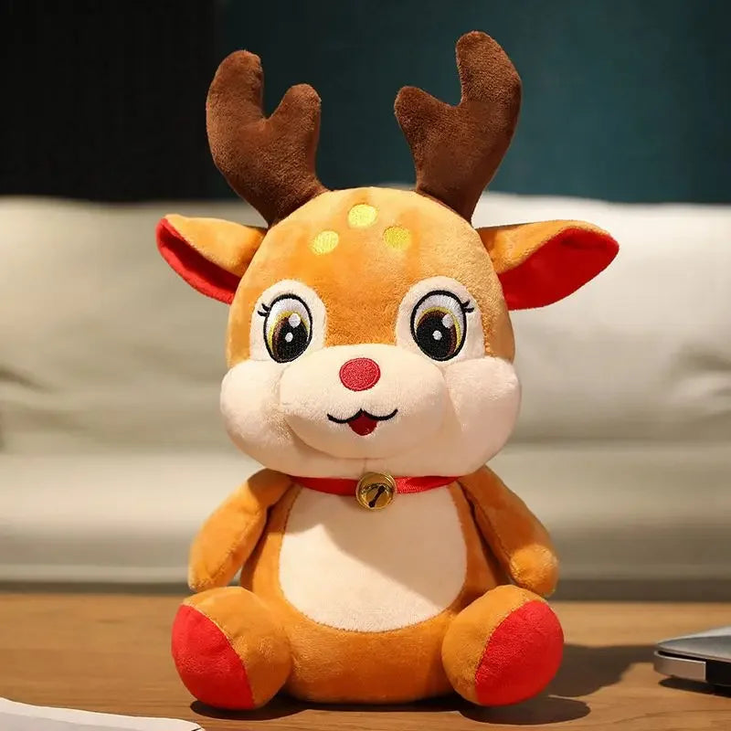 Chubby Christmas Santa & Reindeer Plush - Image 7