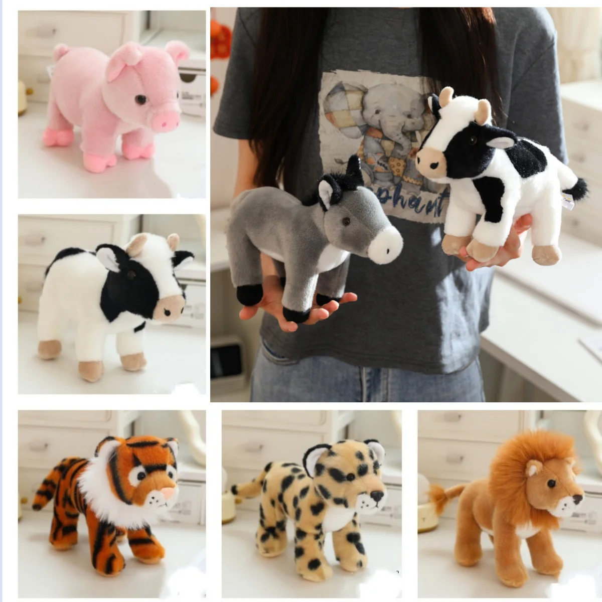 Cute Black and White Cow Plush Toy