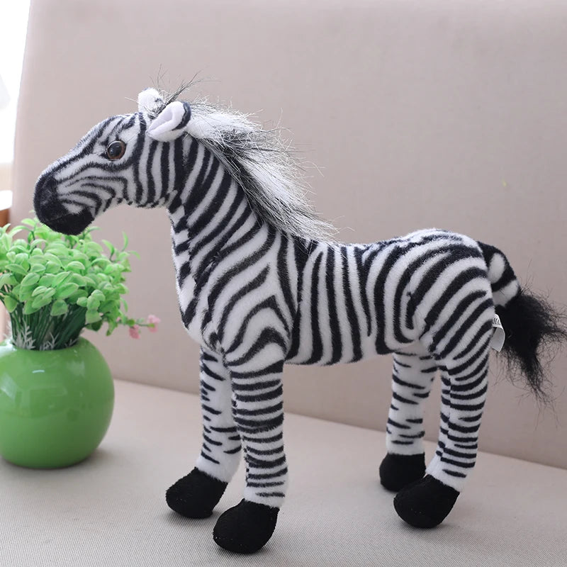 Soft Plush Horse Toy with Realistic Brown Patterns - Image 6