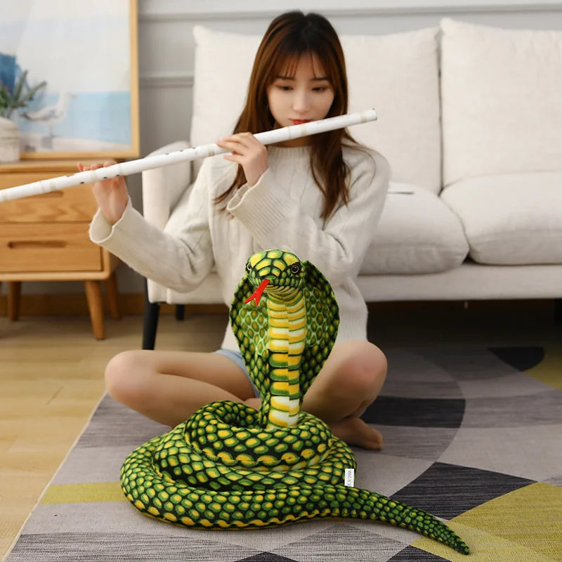 Yellow and Orange Hooded Cobra Plush Toy - Image 6