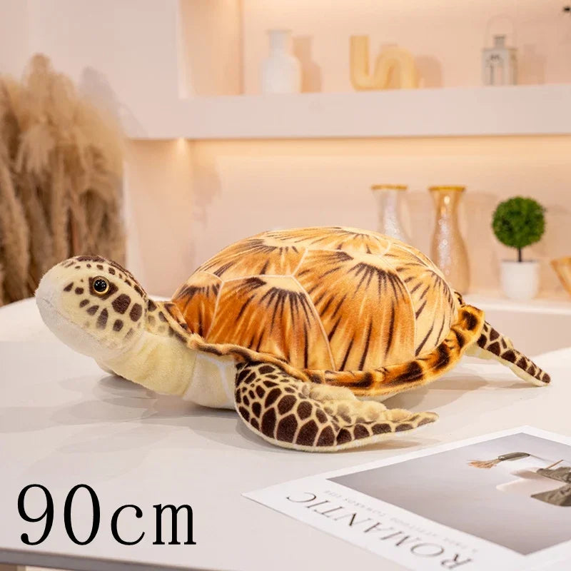 Stacking Realistic Brown Sea Turtle Plush Family - Image 14