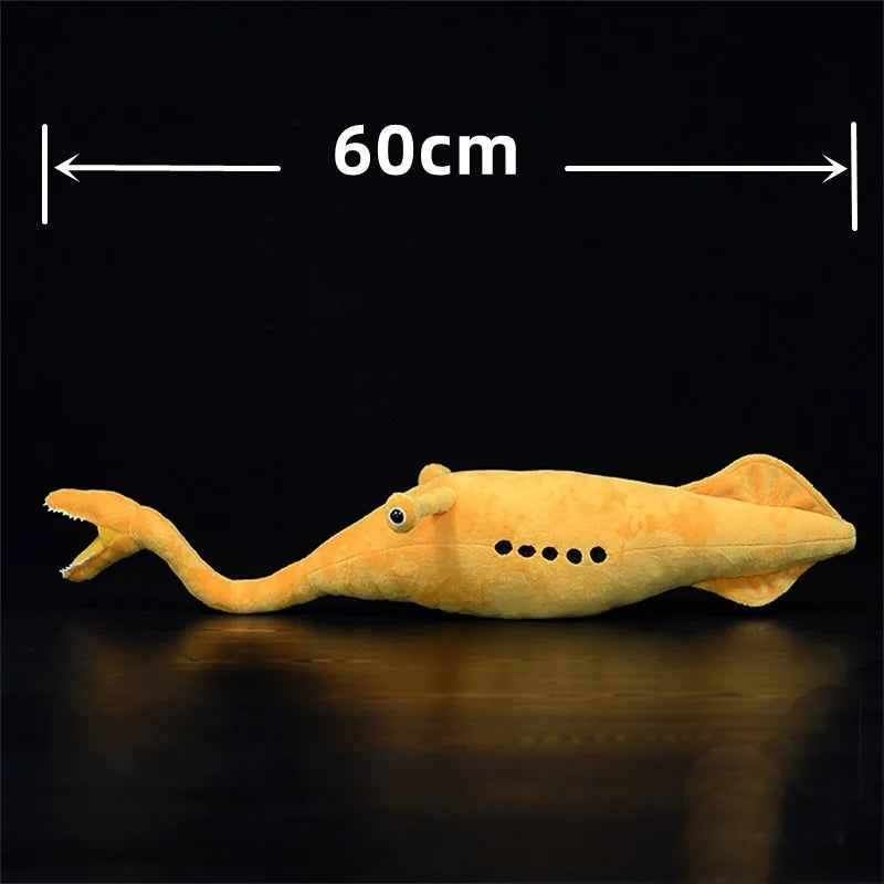 Yellow Sandworm Plush Toy with Open Mouth - Image 6